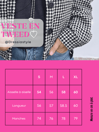 Veste bomber en tweed