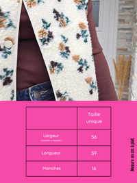 Gilet moumoute fleuri femme sans manches