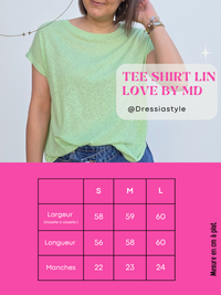 Tee-shirt femme 100% lin vert pistache – Love by MD