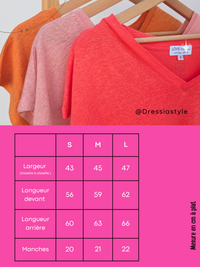 Tee-shirt en lin col V – Love by MD