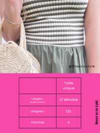 Robe longue en coton avec haut en crochet taille unique