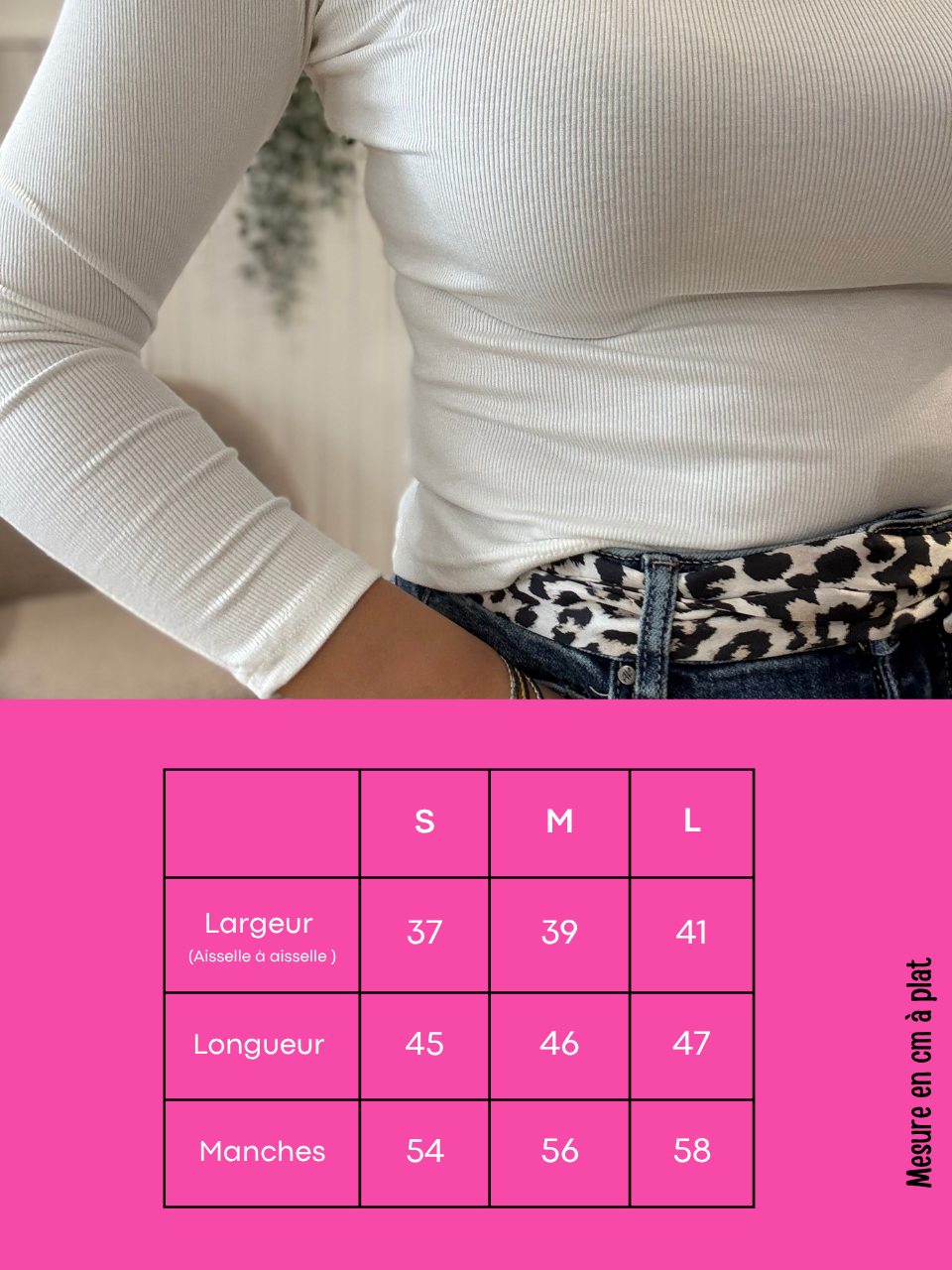 Tee-shirt écru manches longues femme