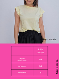 T-shirt coton manches fluides – Jaune & Orange