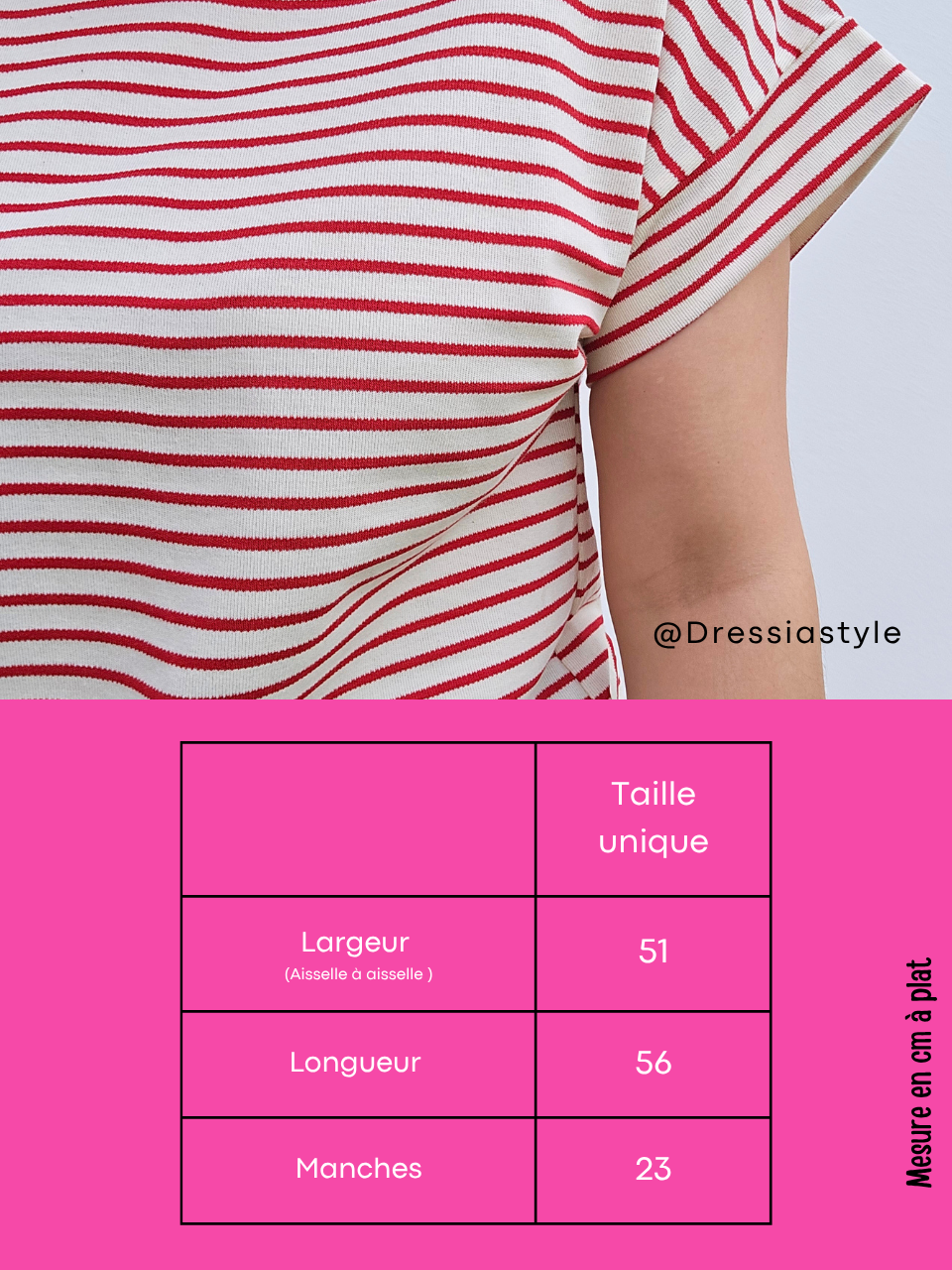Tee-shirt rayé col strié