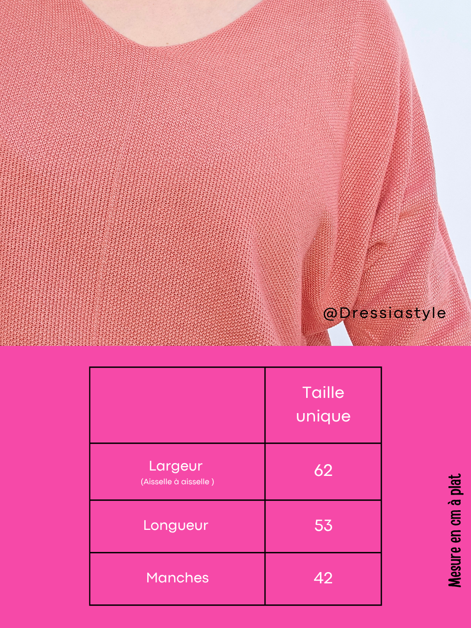 Tee-shirt maille légère col V vieux rose
