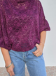 Haut dentelle velours manches boule femme