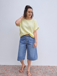 Haut en gaze de coton – Marine ou Jaune