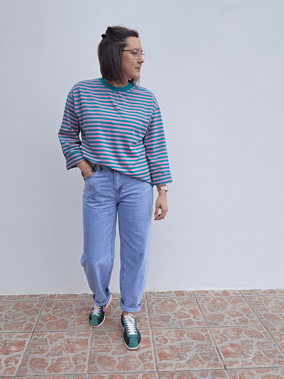 Jean femme coupe barrel denim bleu clair