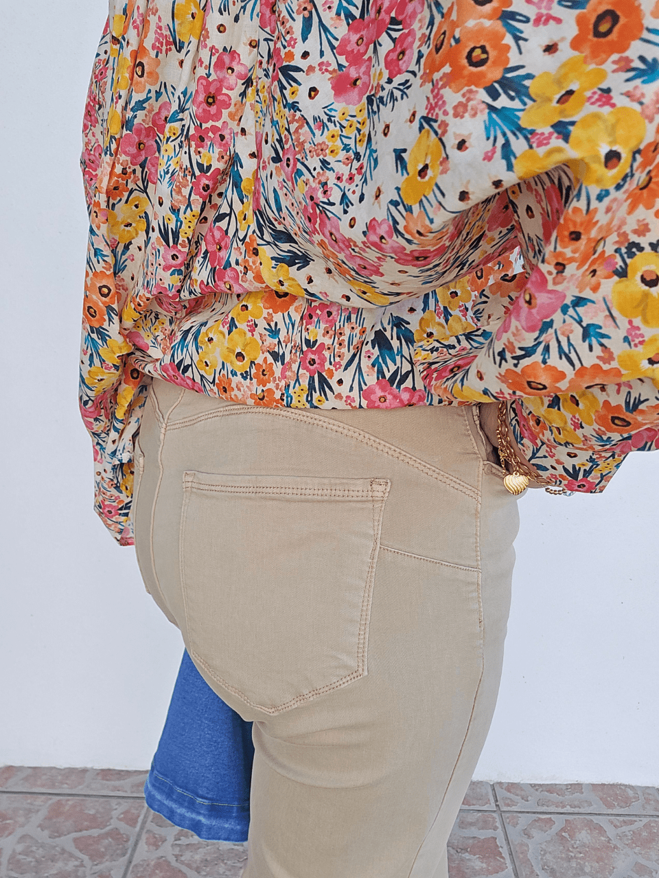 Jean femme straight beige