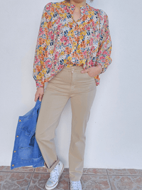 Jean femme straight beige