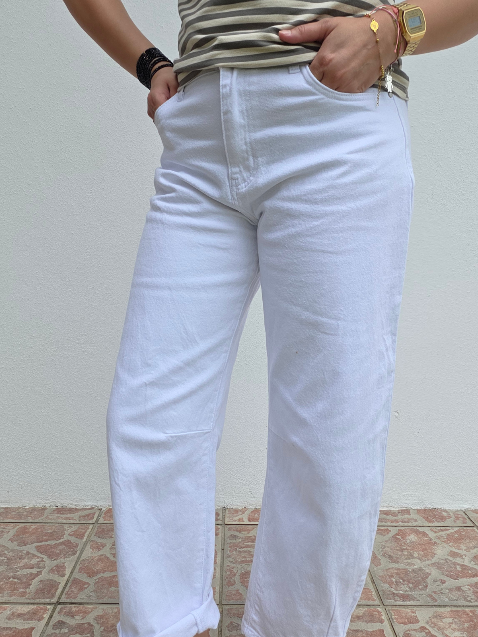Jean blanc tendance
