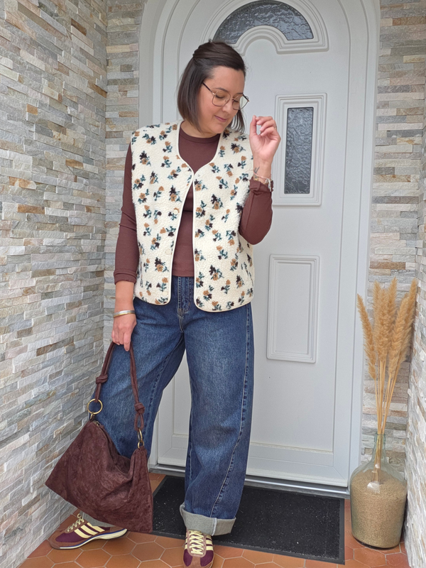 Look jean barrel bleu Oraije