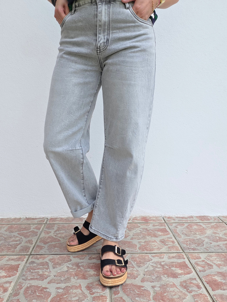 Jean barrel femme tendance