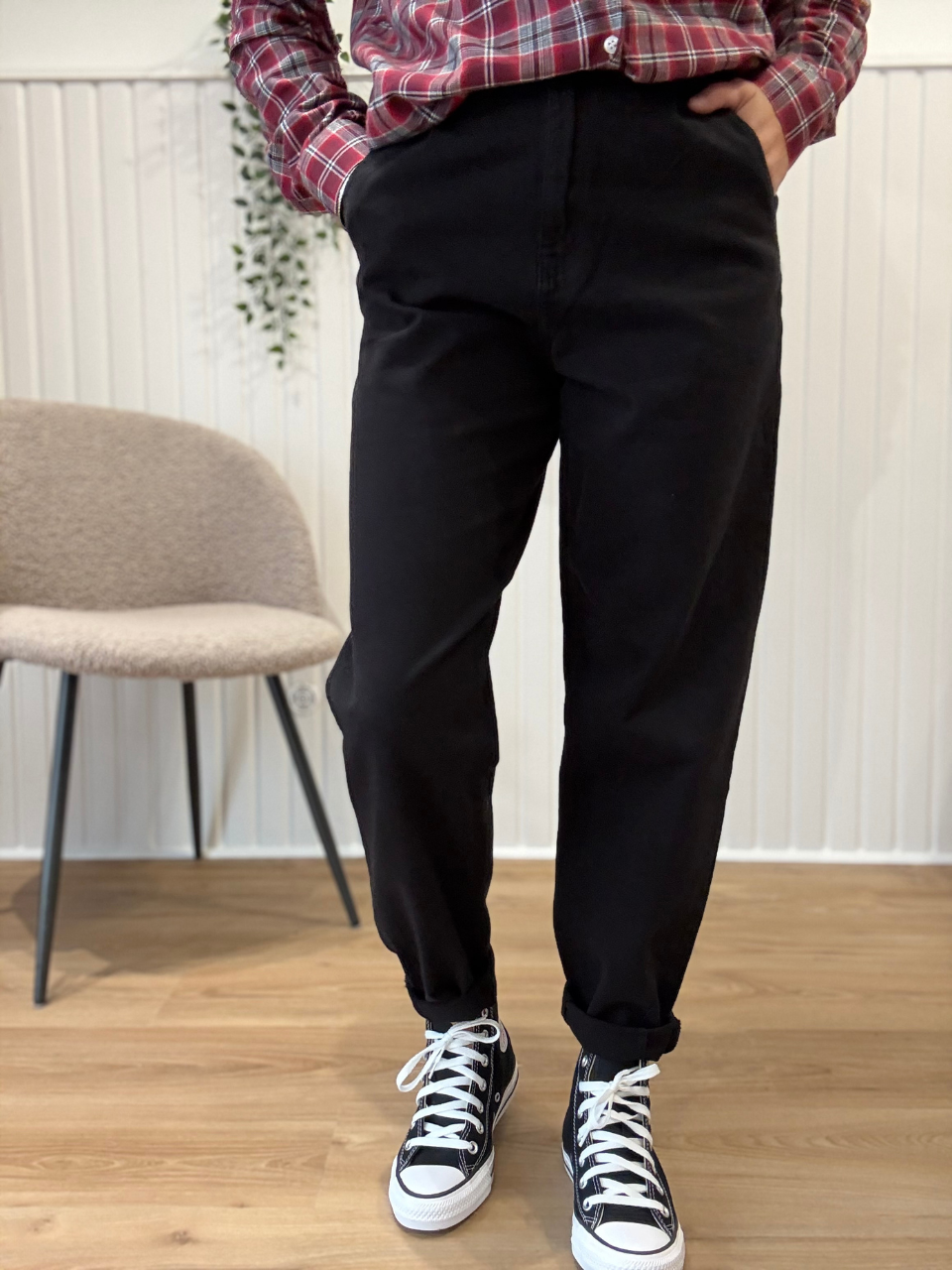 Jean barrel noir