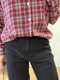 Jean barrel noir femme