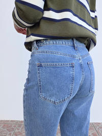 Jean coupe droite bleu