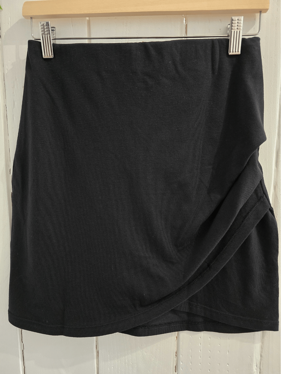 Jupe noire en coton piqué GOTS - Mellinette