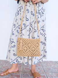 Sac bandoulière en crochet – macramé épais - 3 coloris
