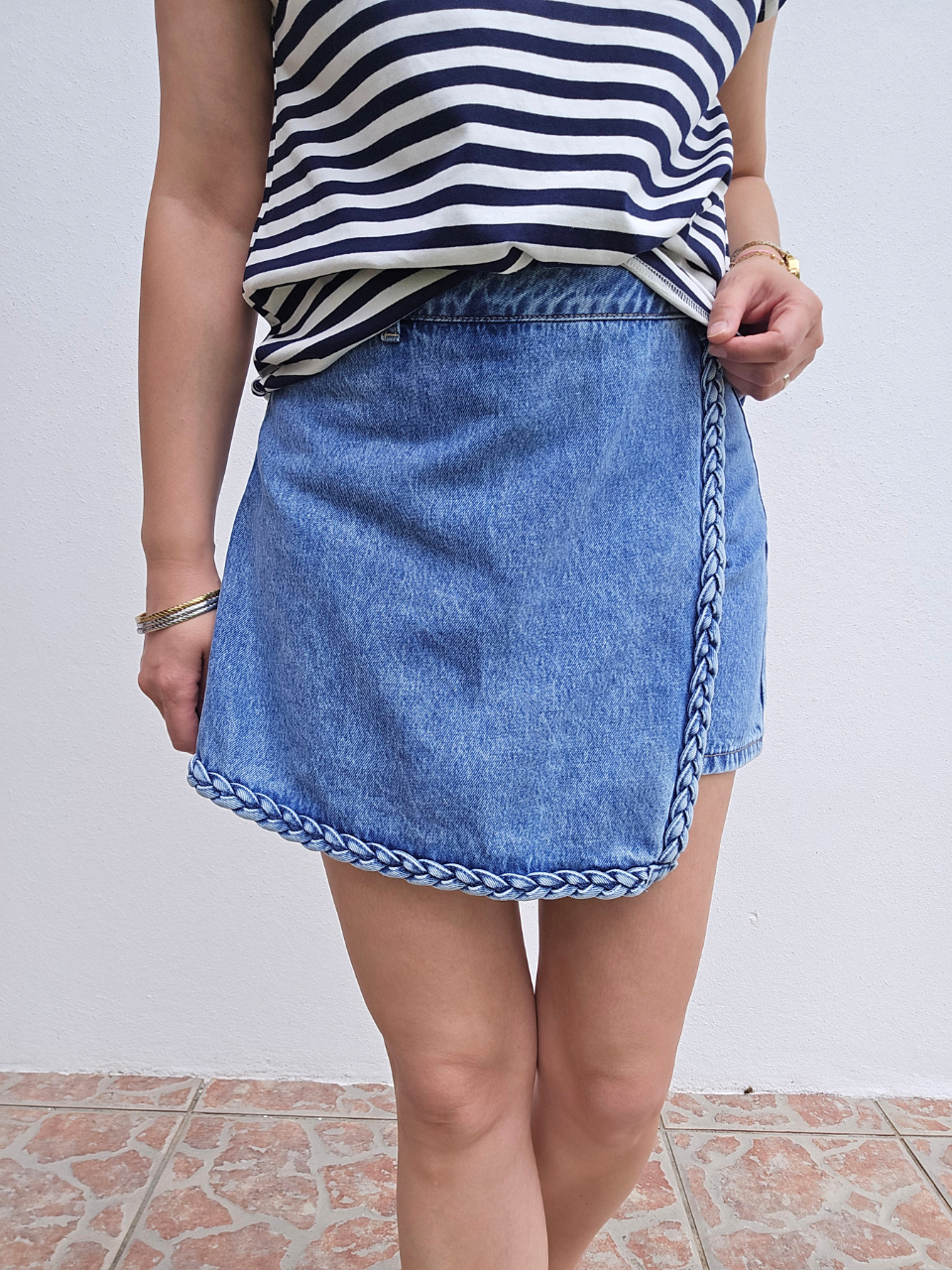jupe short bleu femme été 2026