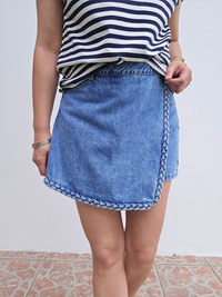jupe short bleu femme été 2026