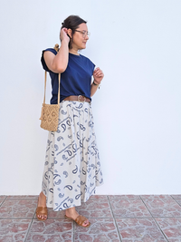 Look avec jupe cachemire 