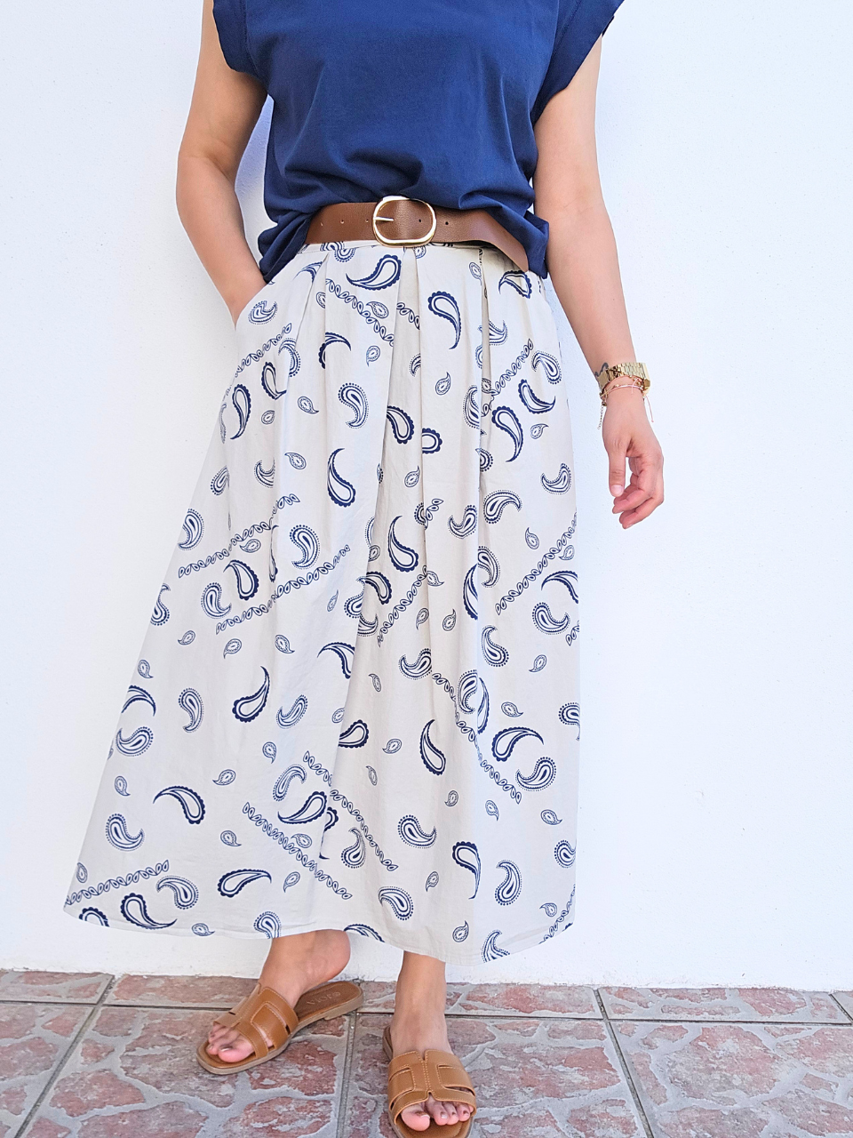 Jupe longue imprimé Paisley 