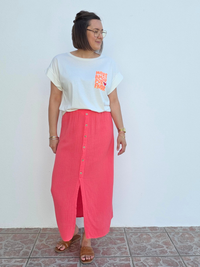 Jupe longue gaze de coton