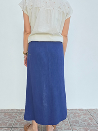 Jupe longue gaze de coton 