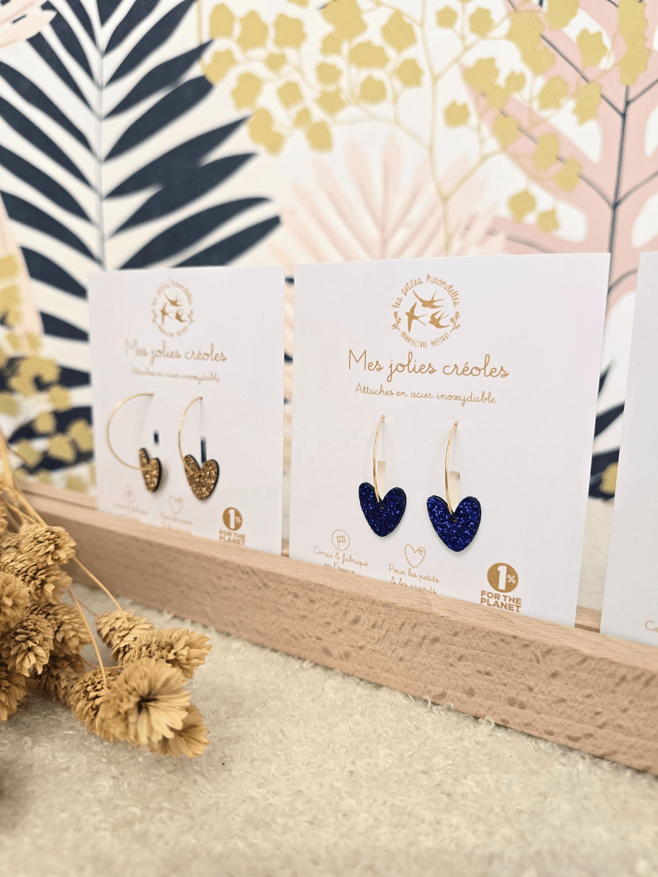 Boucles d’oreilles créoles - Les Petites Hirondelles