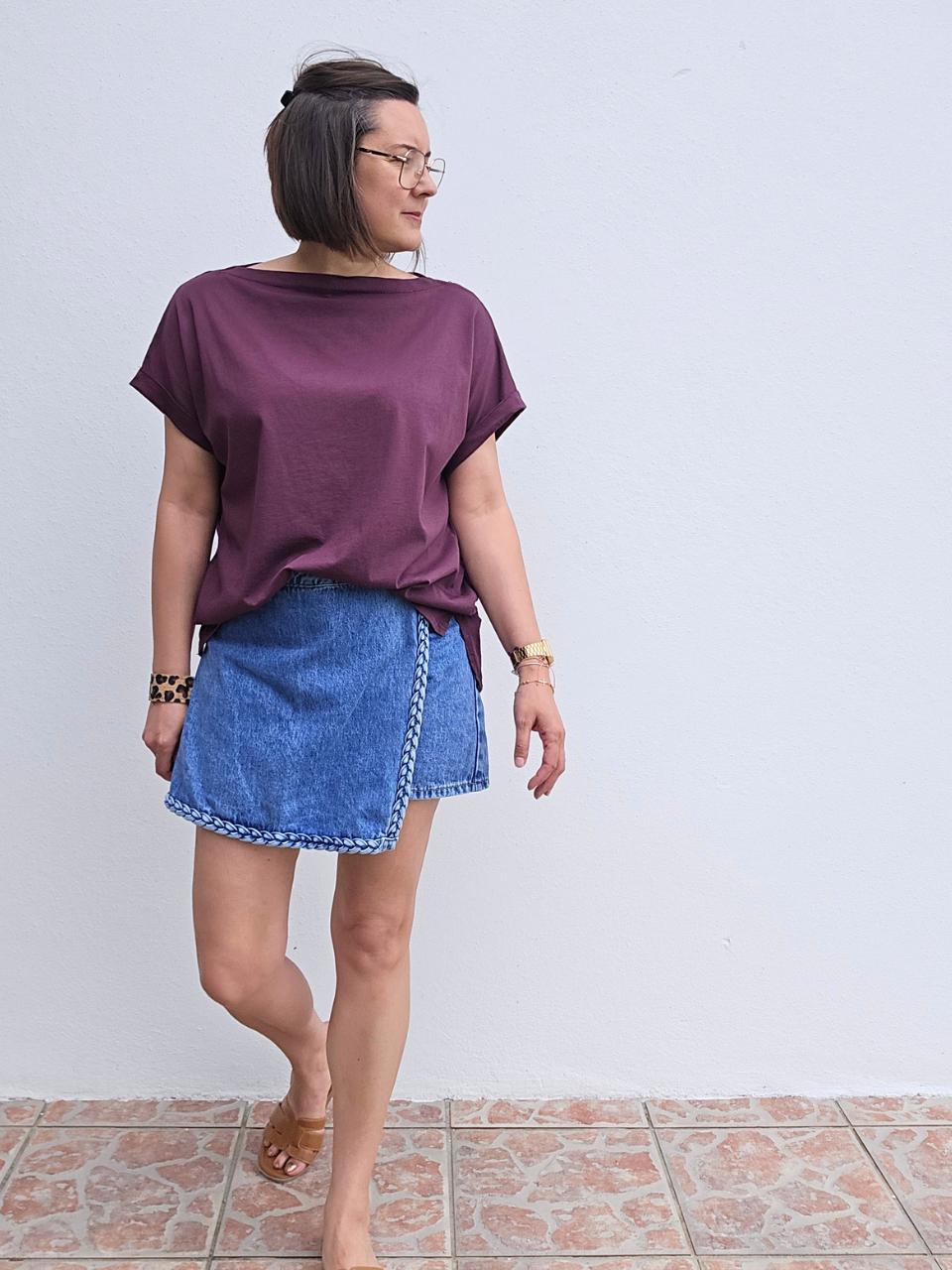 Tee-shirt col bateau en coton – Différents coloris