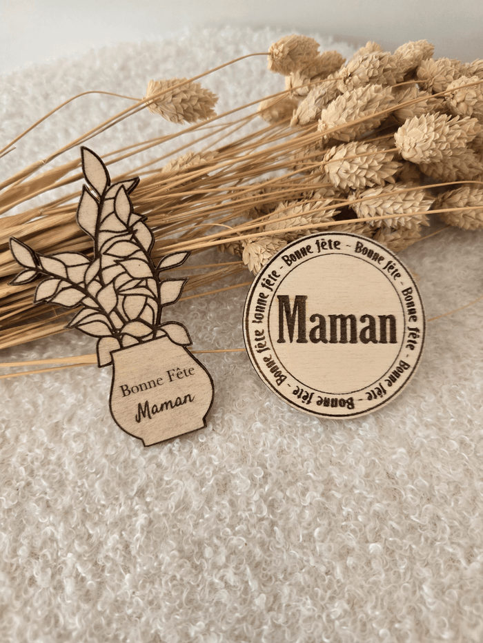 Magnet en bois « Fête des Mères »