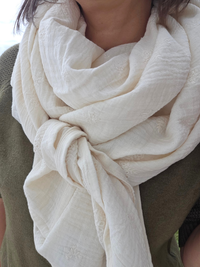Maxi foulard gaze de coton création artisanale