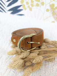 Ceinture en daim boucle dorée