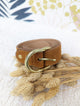 Ceinture en daim boucle dorée