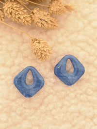 Pampilles boucles d’oreilles carrées – Création artisanale française | Petit Trésor