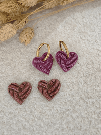 Pampilles cœur glitter artisanales – Petit Trésor