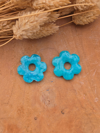 Pampilles fleurs grand modèle 2,5 cm – Boucles d’oreilles artisanales | Petit Trésor