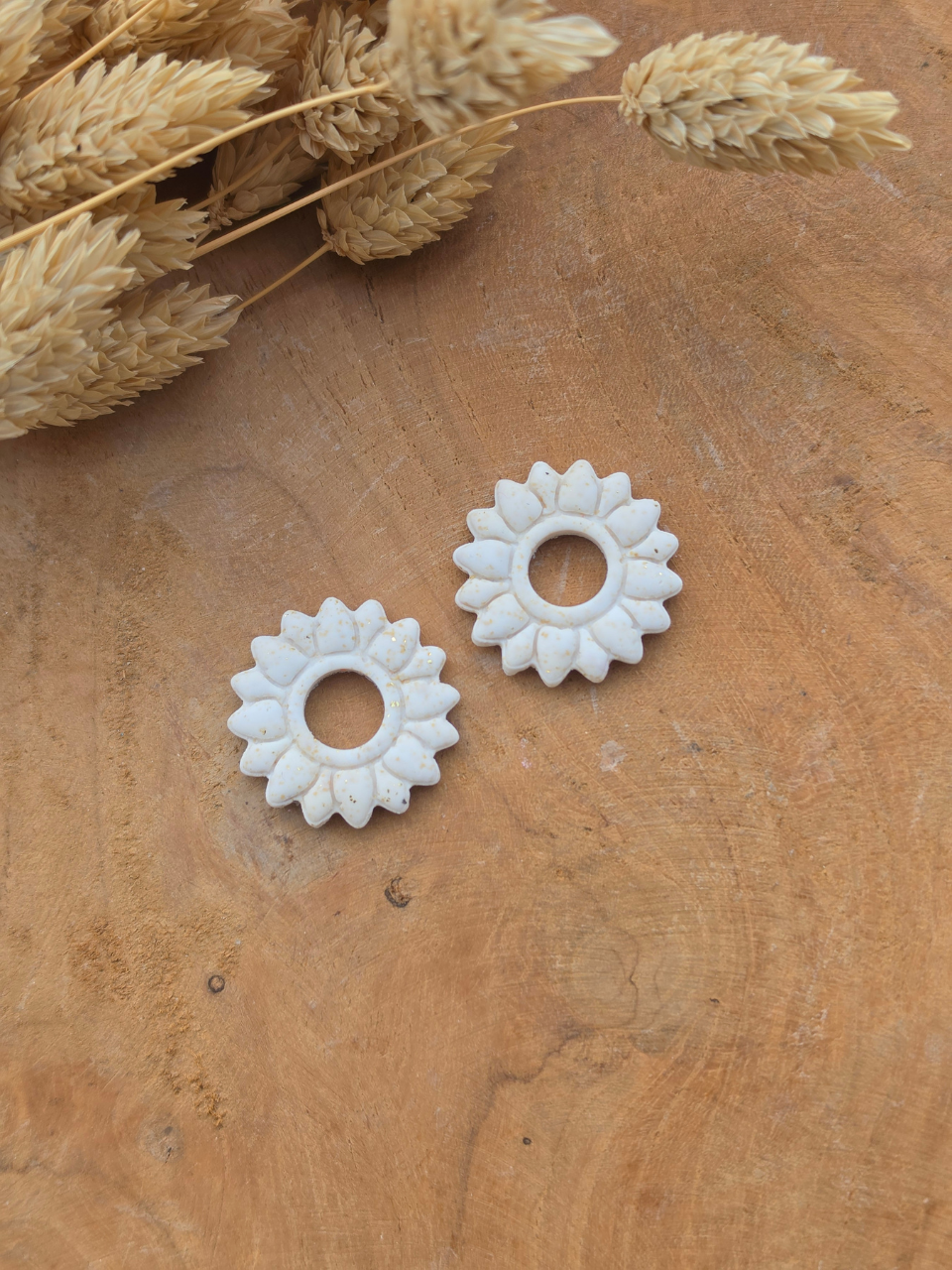 Pampilles tournesol boucles d’oreilles – Création artisanale française | Petit Trésor