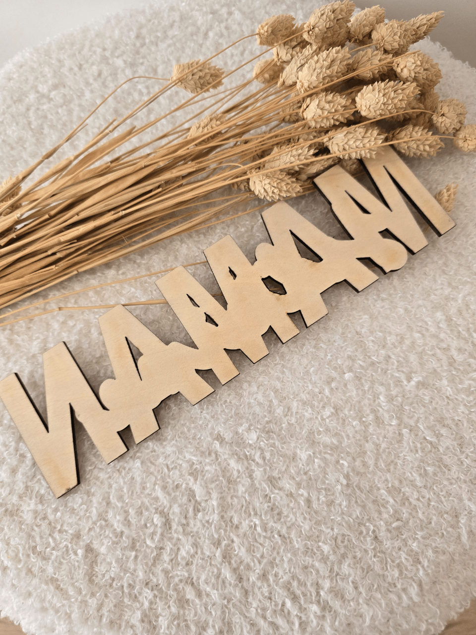 Décoration en bois « Maman je t’aime »