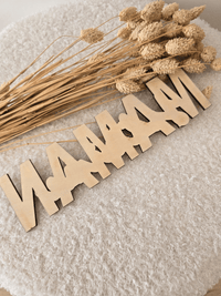 Décoration en bois « Maman je t’aime »