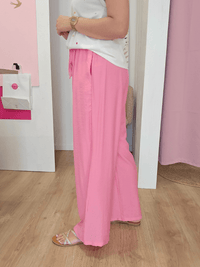 Pantalon fluide rose