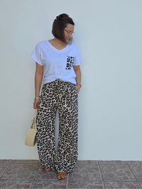 Look pantalon léopard été