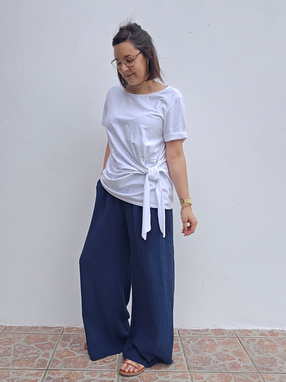 Look pantalon marine femme