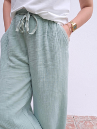 Pantalon été vert tendance