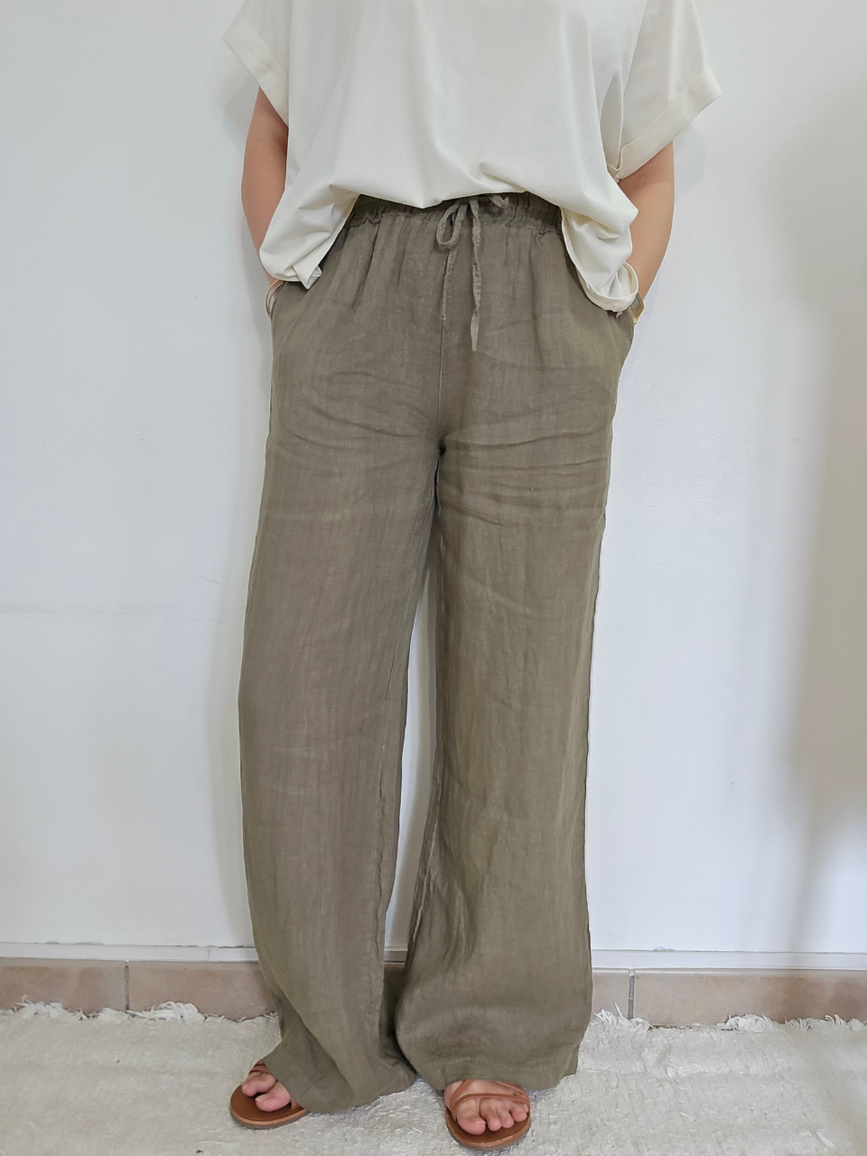Pantalon en lin fluide & naturel - Plusieurs coloris