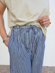 Pantalon rayé marine gaze de coton