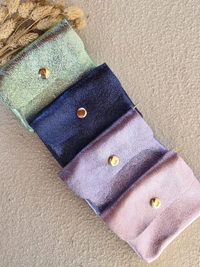 Petit porte-monnaie en cuir irisé