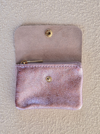Petit porte-monnaie en cuir irisé