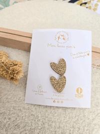 Pin’s double cœur - Les Petites Hirondelles