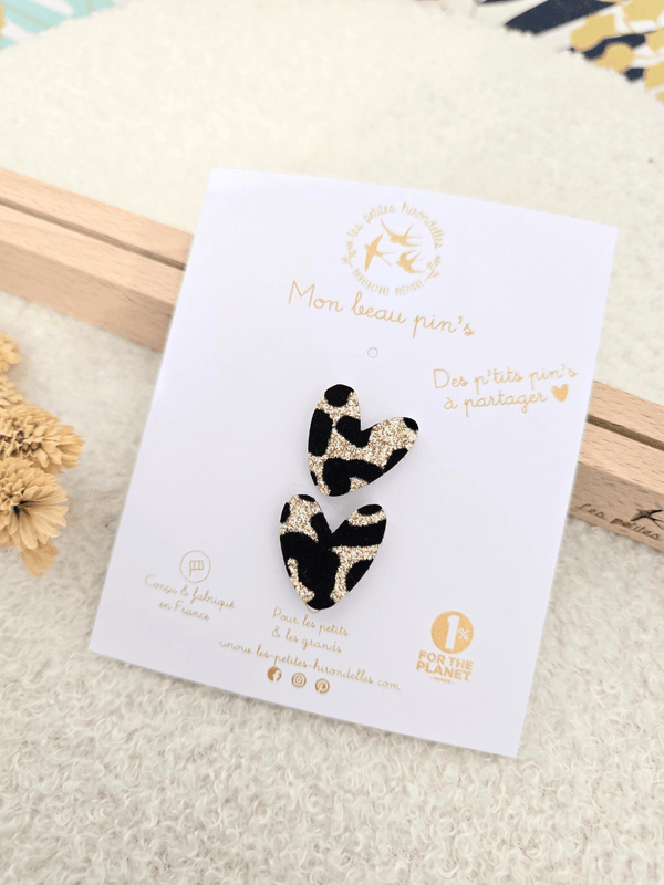 Pin’s double cœur - Les Petites Hirondelles